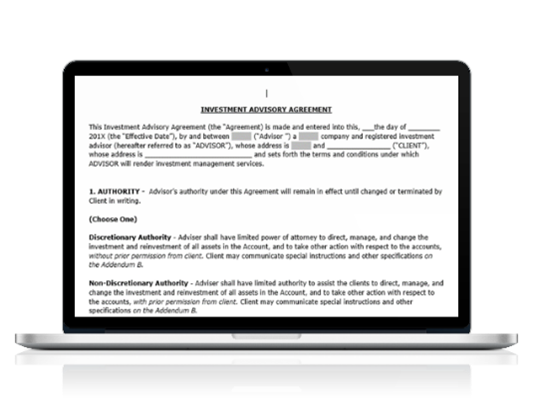 Agreements Screenshot