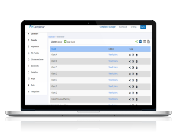 Client Center Screenshot