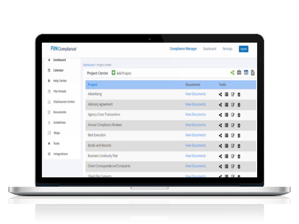Project Center Screenshot